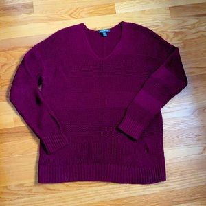 Maroon Tommy Bahama loose-knit sweater